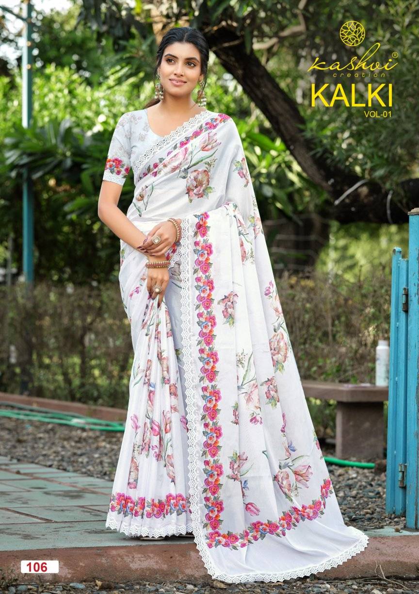 KALKI VOL. 01 By KASHVI CREATION 101 To 108 Series Indian Traditional Wear SILK sarees At Wholesale Price